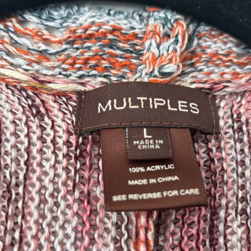 Multiples Fall colors boho‎ open front knitted ca… - image 2